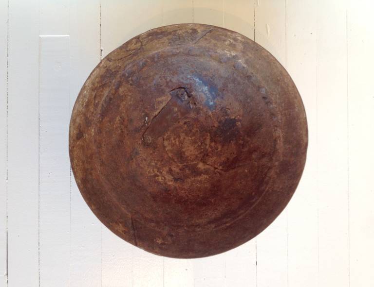 Large Iron Riveted Bowl 1