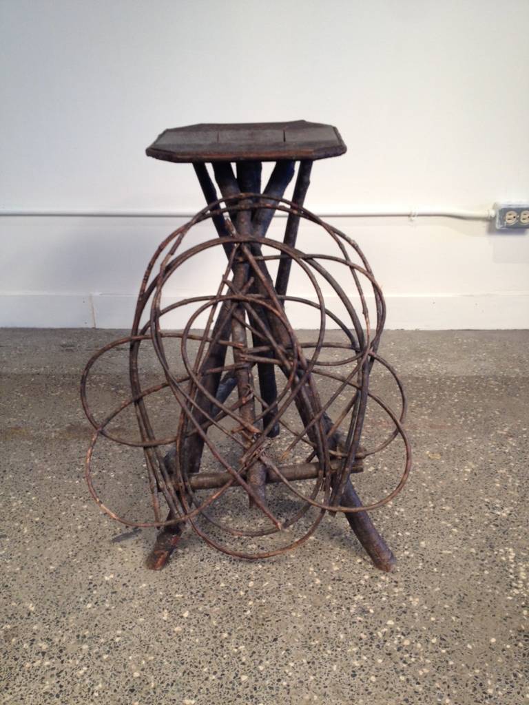 A 1920s twig table from Akwesasne, NY.