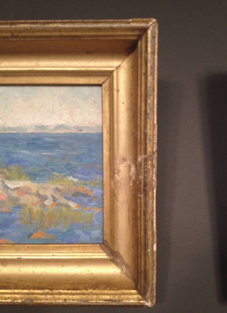 Mid-20th Century Pair of Coastal New England Oil Sketches For Sale