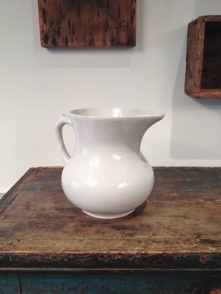 Large Ironstone Vitrified Pitcher In Good Condition For Sale In By Appointment Only, Ontario