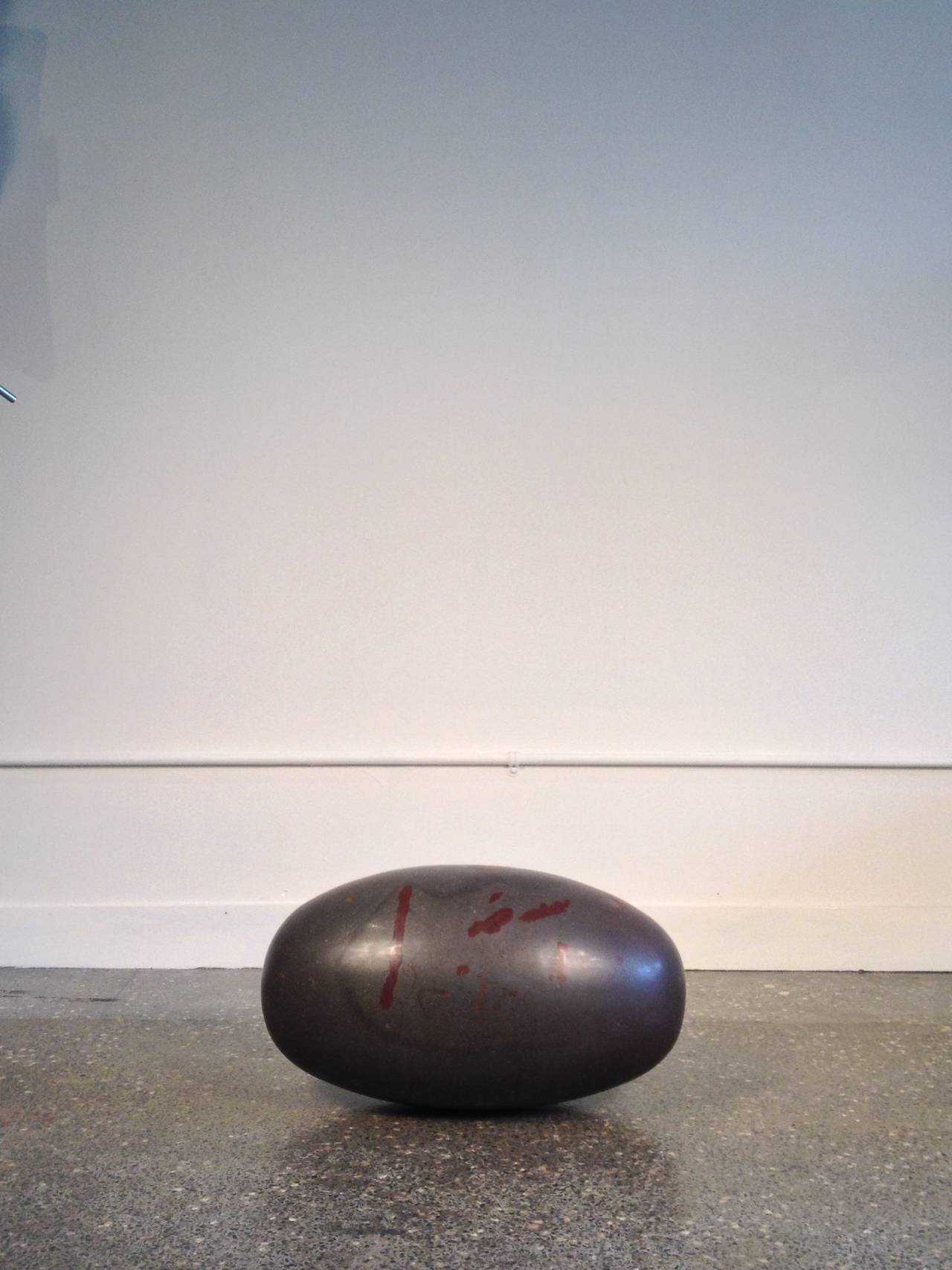 18th Century and Earlier Rare Ellipsoid Sacred Stone Sculpture, Shiva Lingam For Sale