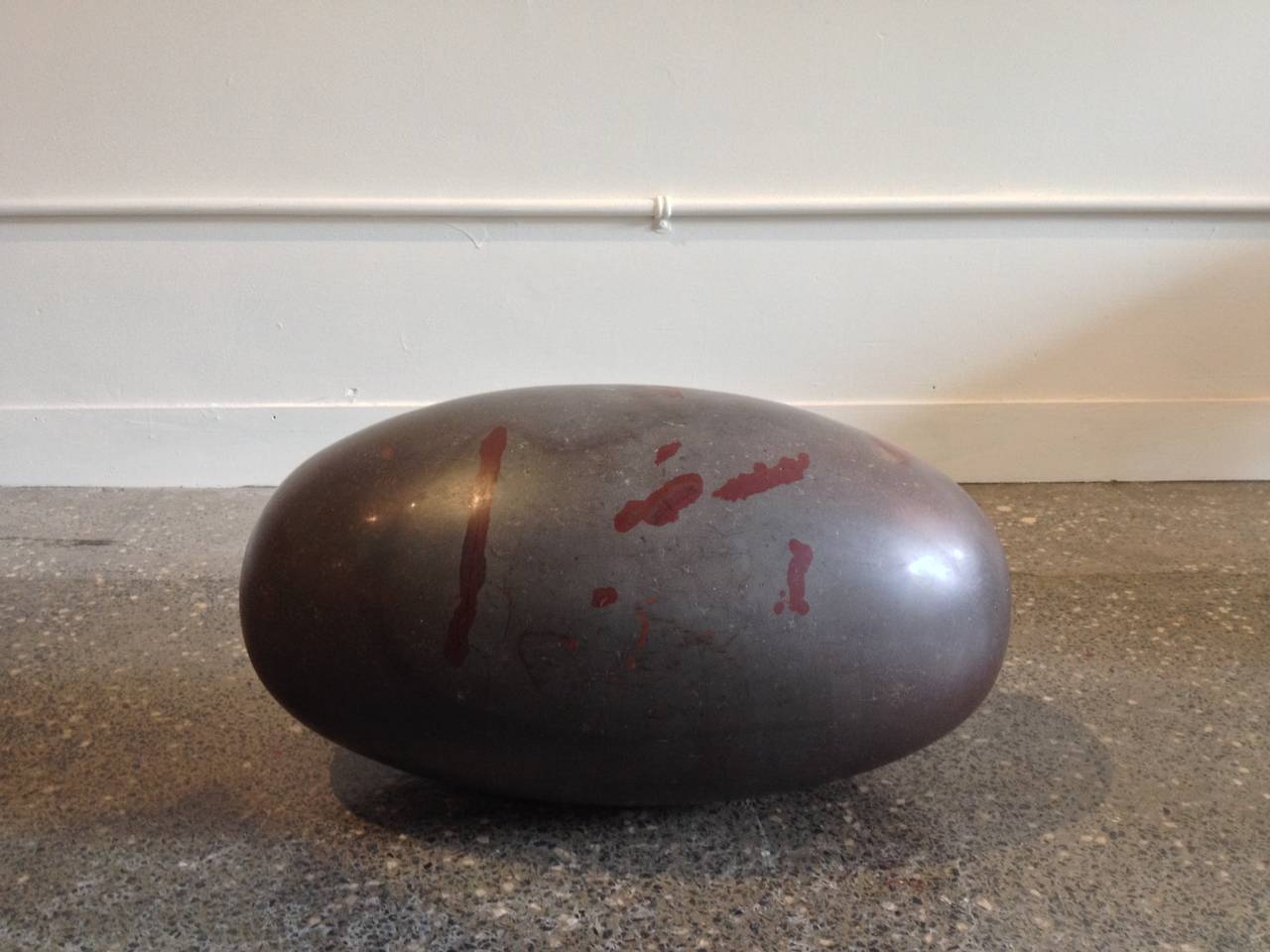 Rare Ellipsoid Sacred Stone Sculpture, Shiva Lingam In Excellent Condition For Sale In By Appointment Only, Ontario