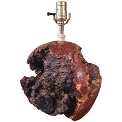 Unusual Burl Orb Table Lamp Unusual Burl Orb Table Lamp