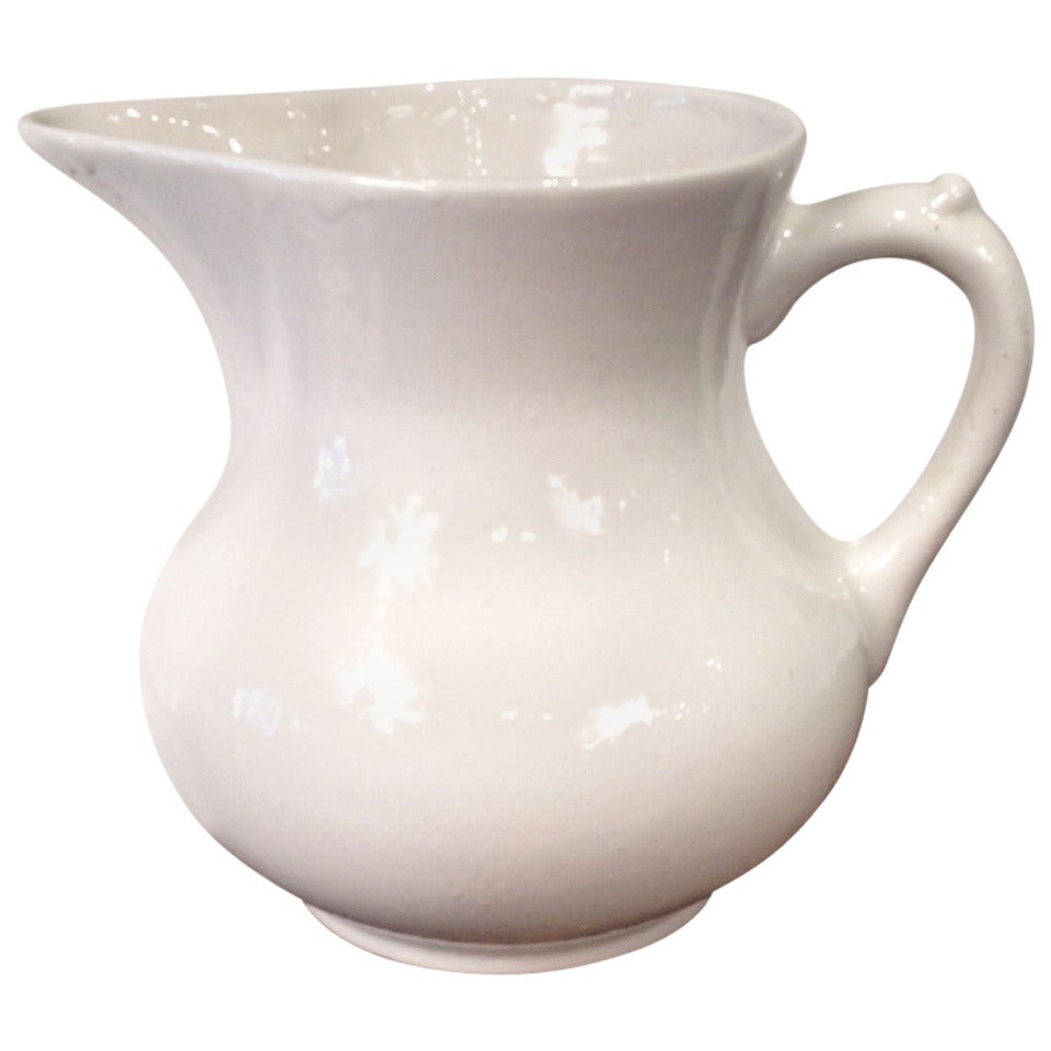 Large Ironstone Vitrified Pitcher For Sale
