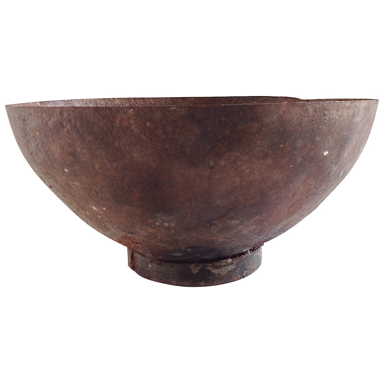 Large Iron Riveted Bowl