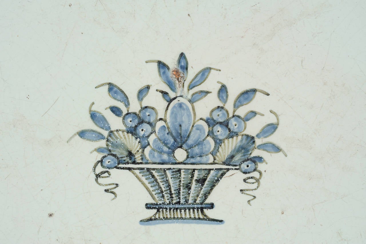 1880 Blue and White Faience Charger