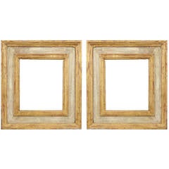 Pair of Renaissance Gilt and Paint Italian Wood Frames