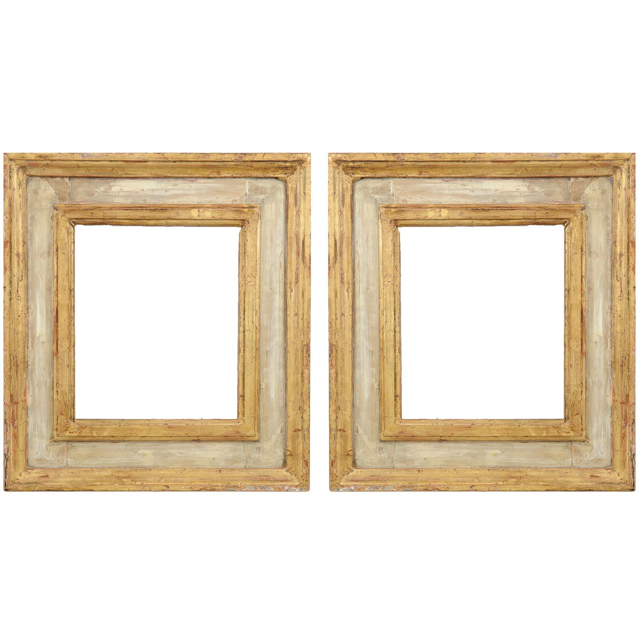 Pair of Renaissance Gilt and Paint Italian Wood Frames at 1stDibs