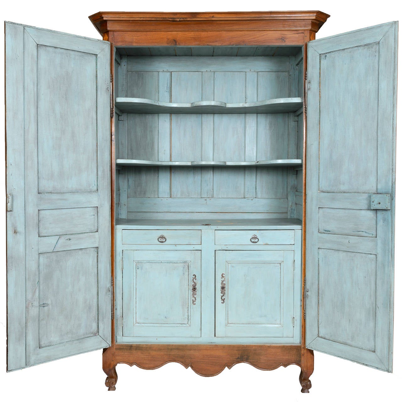Exceptional Louis XVI Armoire from Bordeaux with Painted Interior