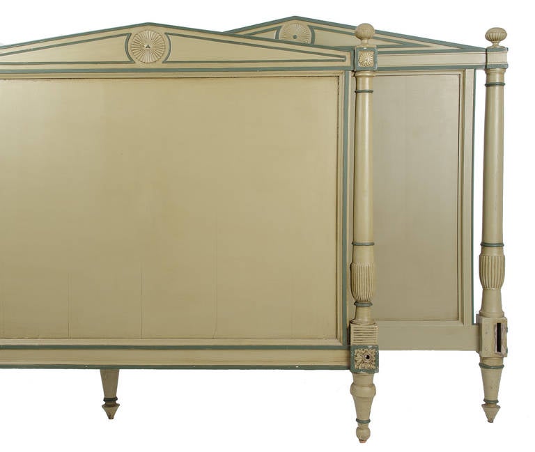 French Pair of Directoire Beds with Matching Headboard and Footboard