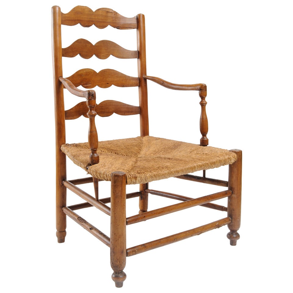 Rustikaler Sessel aus dem 19. Jahrhundert