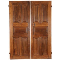 Antique 18th Century Pair of Five-Panelled Doors