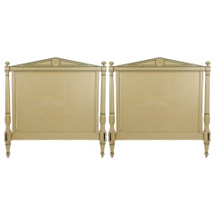 Pair of Directoire Beds with Matching Headboard and Footboard