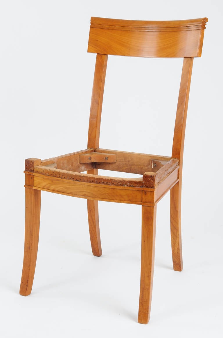 18th Century and Earlier Set of Six Directoire Dining Chairs