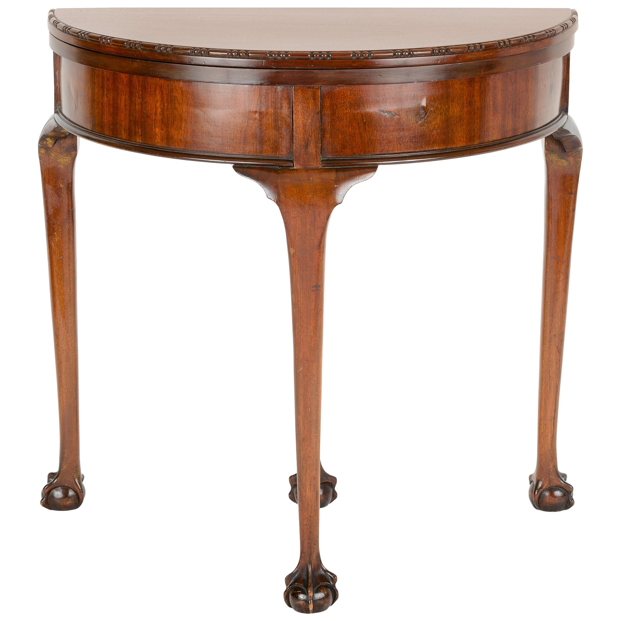 Period George III Demilune Game Table