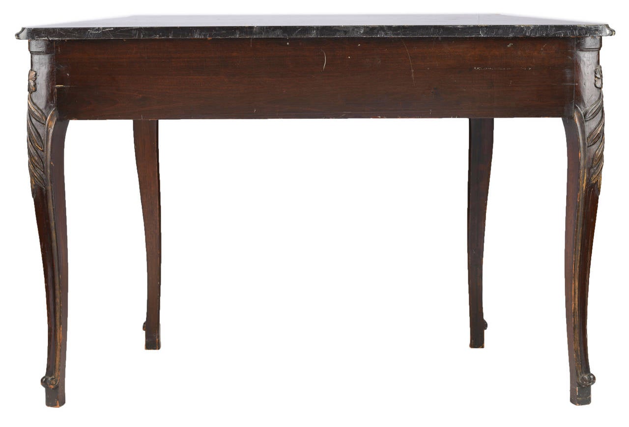 18th Century Louis XV Console Table with Black Marble Top 1