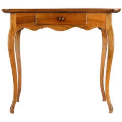 Antique Louis XV Style Side Table with Marquetry Top