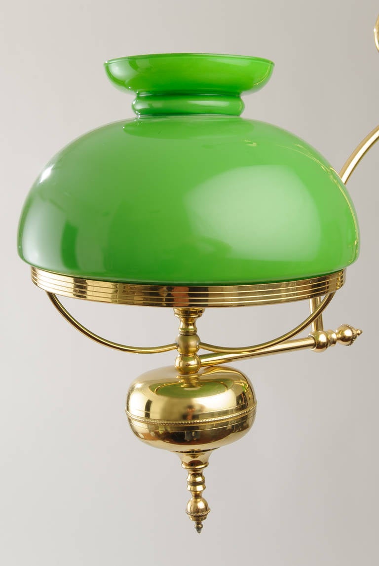 19th Century French Billiard Table Hanging Lamp In Good Condition In Carmel, CA