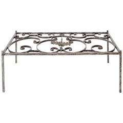 Antique 19th Century, French Iron Grill Coffee Table