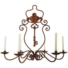Iron Chandelier with Key Motif 7