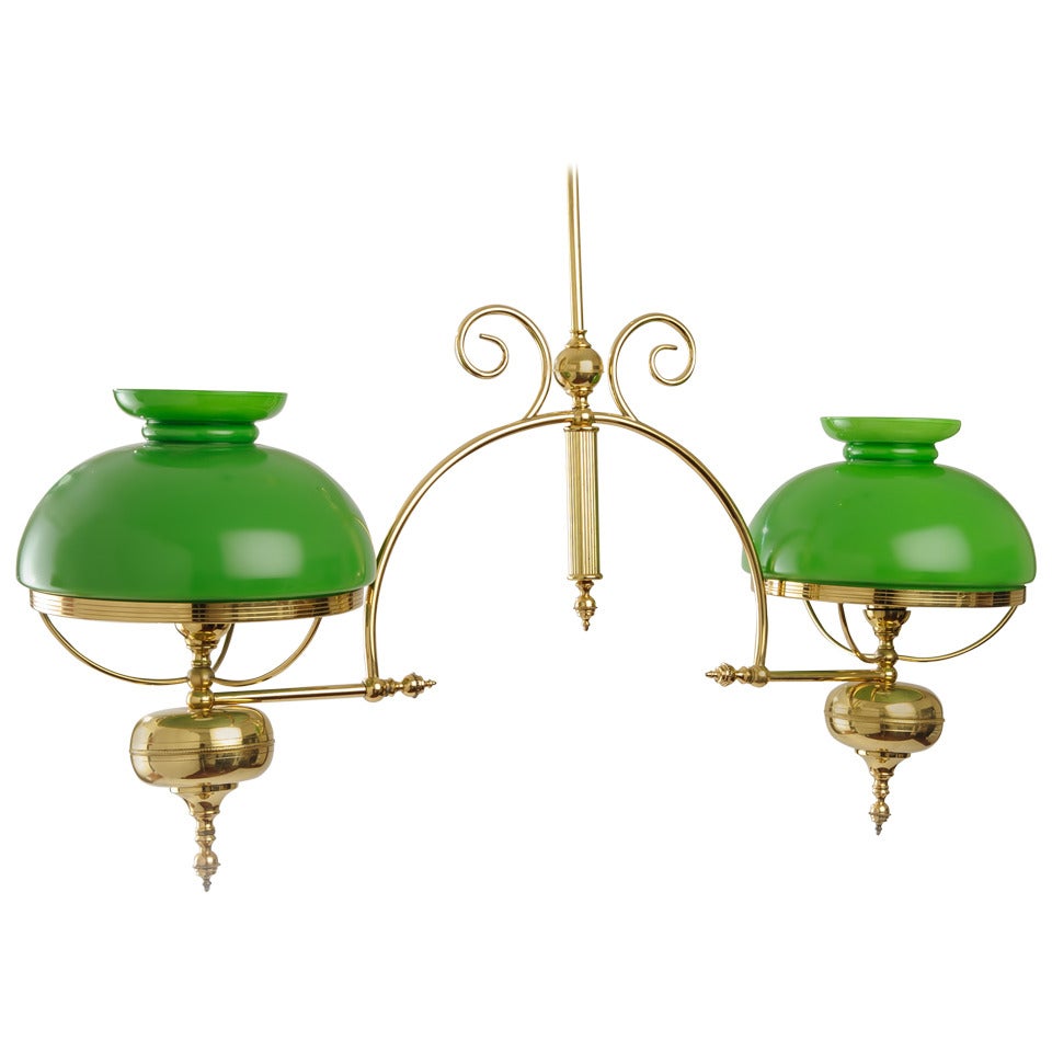 19th Century French Billiard Table Hanging Lamp