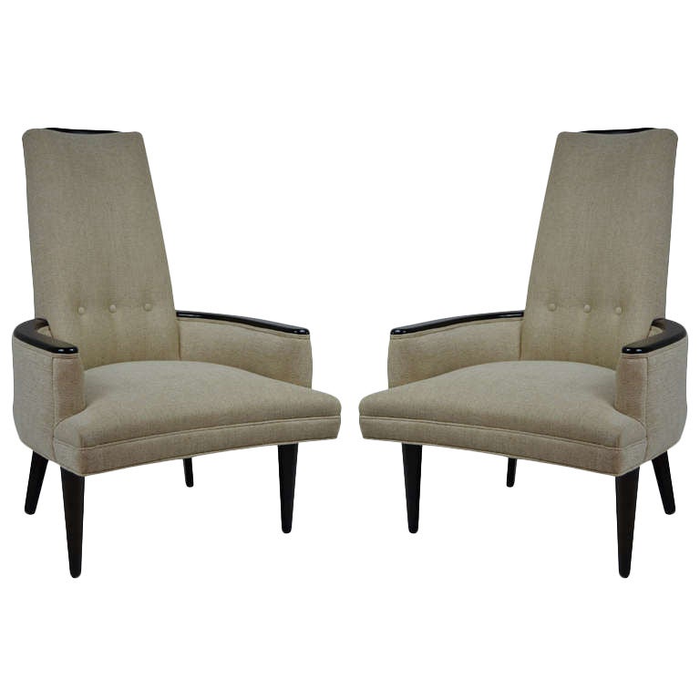 James Mont Style Hollywood Regency Lounge Chairs