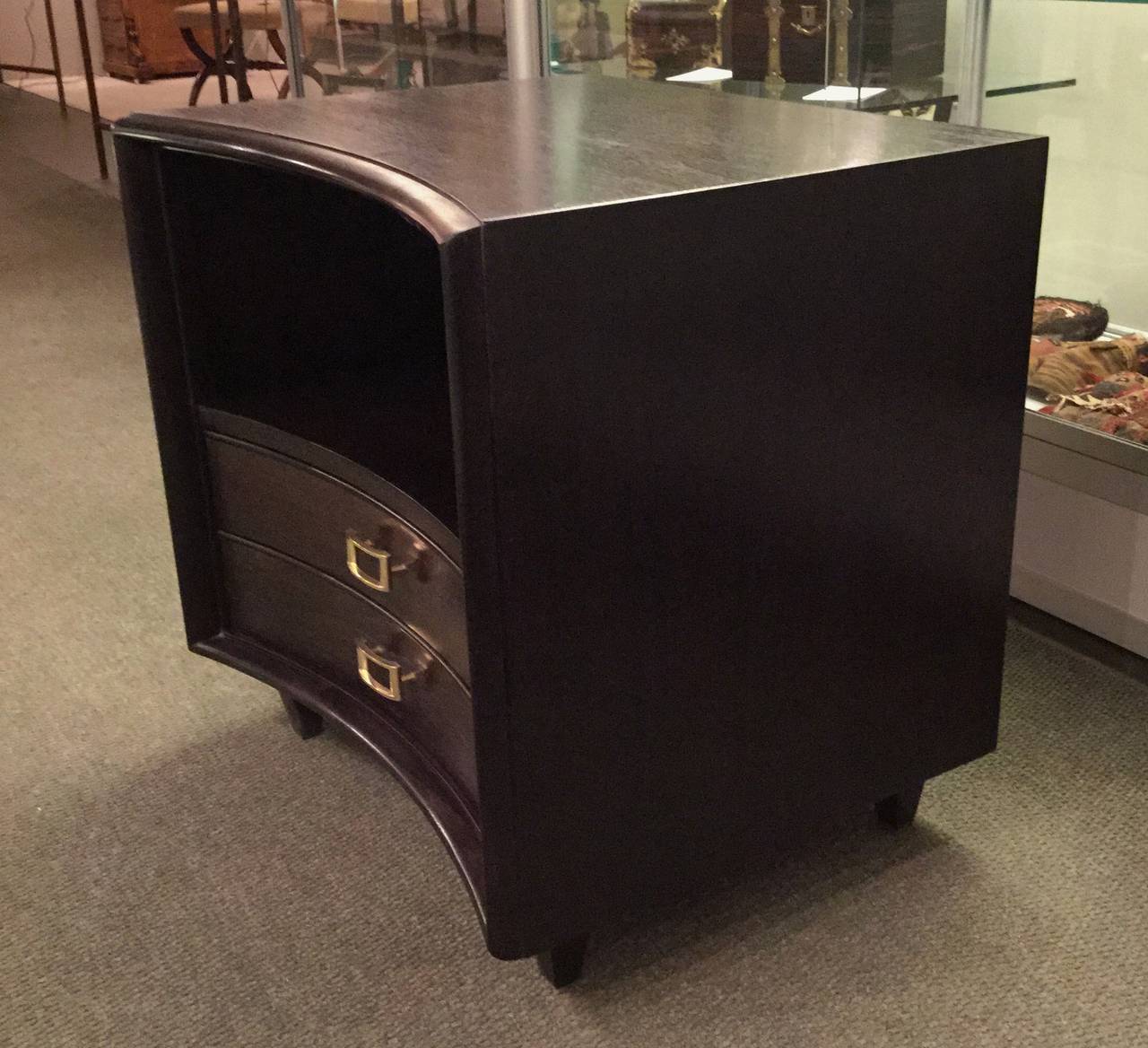 Pair of Ebonized Paul Frankl Nightstands or Chests In Excellent Condition In New York, NY