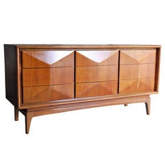 Diamond Front Chest of Drawers in the Kagan Style