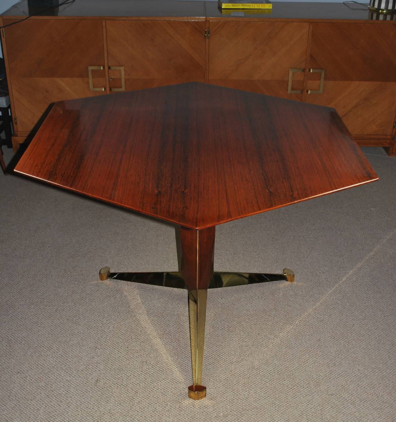 Grand Center Hall, Rosewood Table by Giulio Moscateli, Italy - 1950s  1