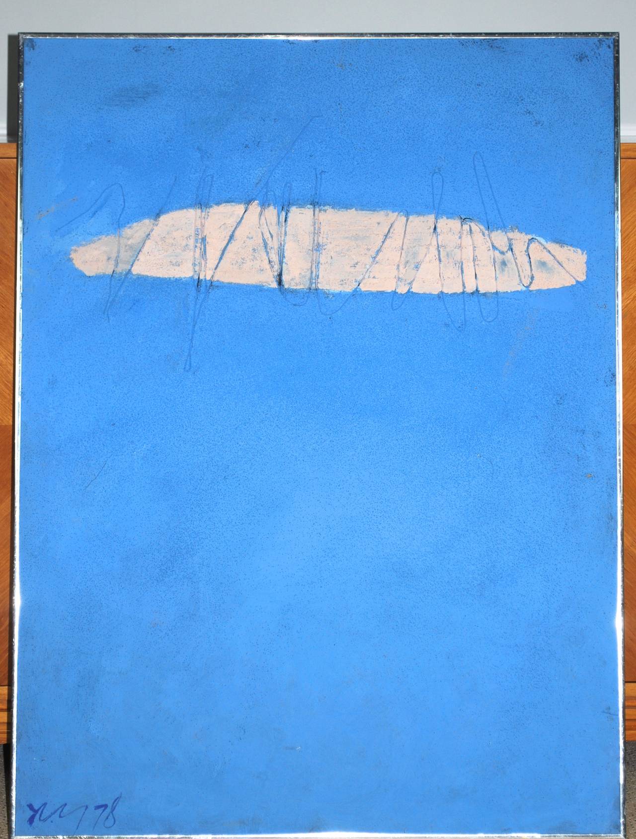 Fin du 20e siècle Peinture à l'acrylique « Skywriting » d'Adja Yunkers, 1978 en vente