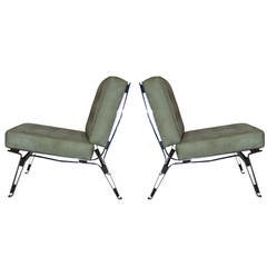 Pair of Ico Parisi Model 856 Lounge Chairs