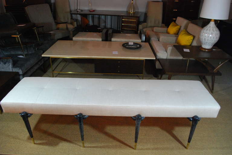 Extra-Long Cerused Bench In Excellent Condition In New York, NY
