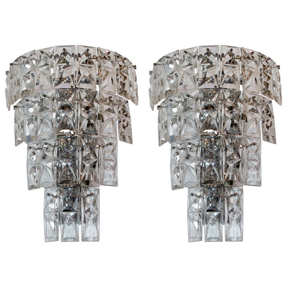 Large Scale Crystal Sconces
