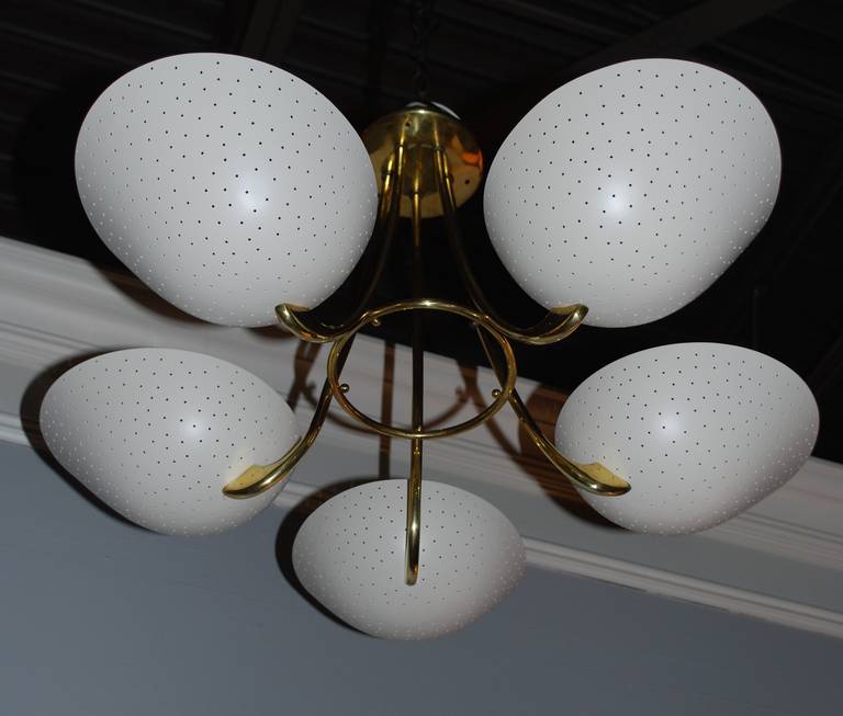 Mid-Century Modern Italian Chandelier In Excellent Condition In New York, NY