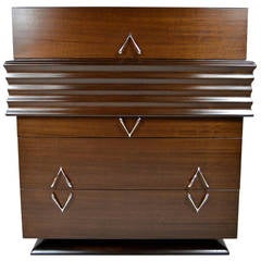 Deco Style Gentleman's Chest of Drawers, 1970s