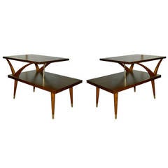 Ponti Style Tiered Side Tables