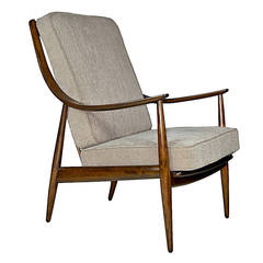 Vintage Peter Hvit Highback Library Lounge