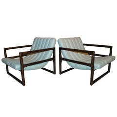 Pair of Milo Baughman "Cube" Lounge Chairs 4