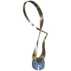 Mid Century Brass Abstract Sculpture, by Curtis Jere