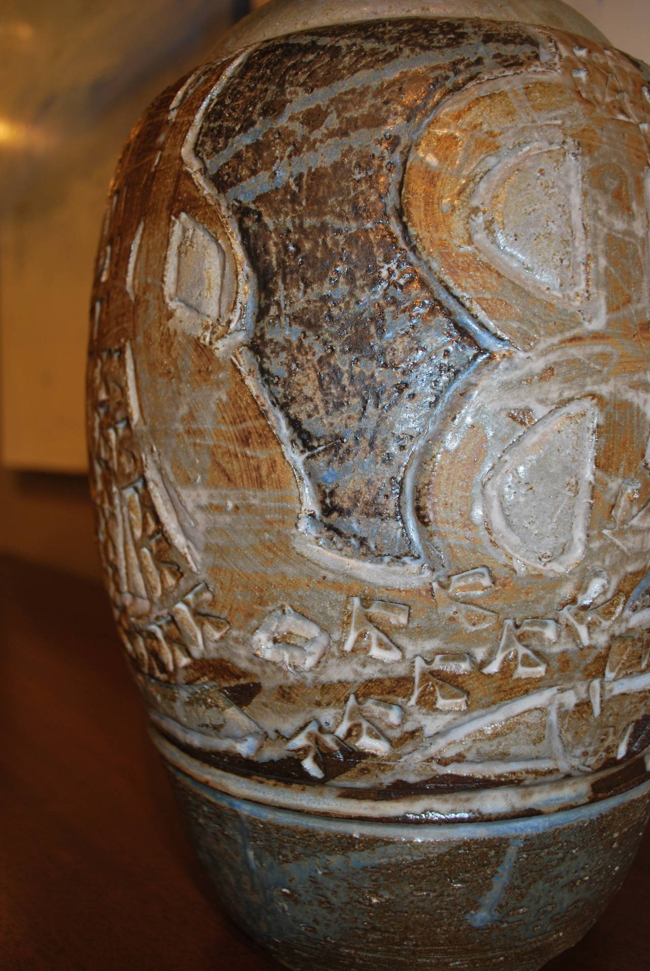 Late 20th Century Large-Scale Ceramic Vase by Tobias Weissman For Sale