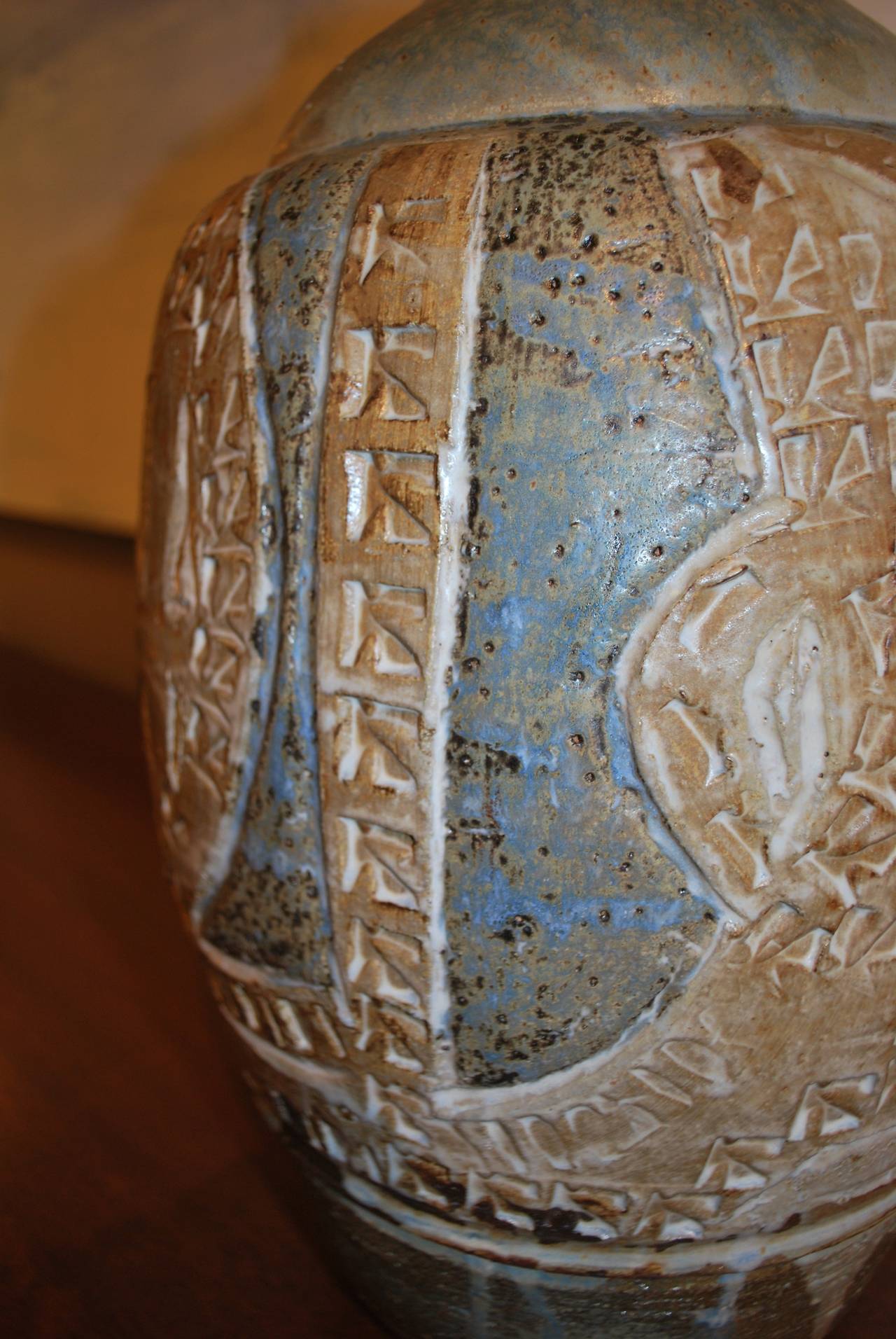 Pottery Large-Scale Ceramic Vase by Tobias Weissman For Sale