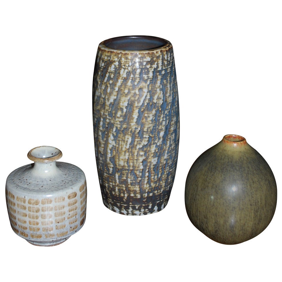 Grouping of Pottery Vases