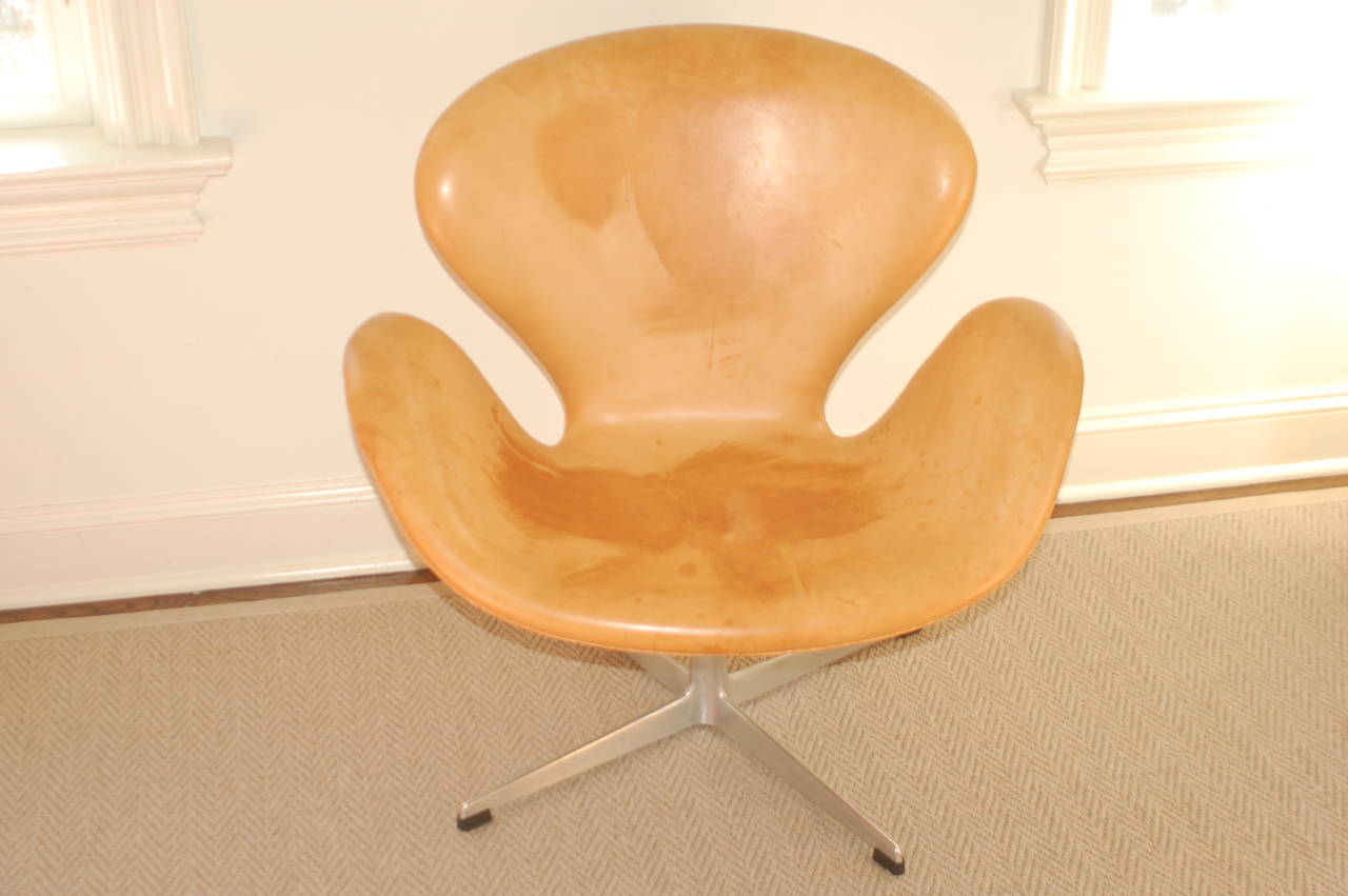 swan chair leather