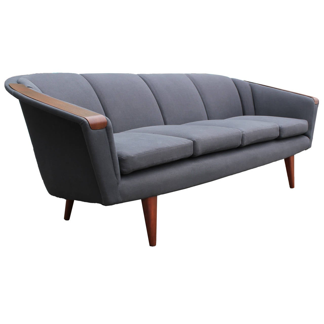 Beautiful Norwegian Sofa with Teak Arms at 1stDibs norwegian teak