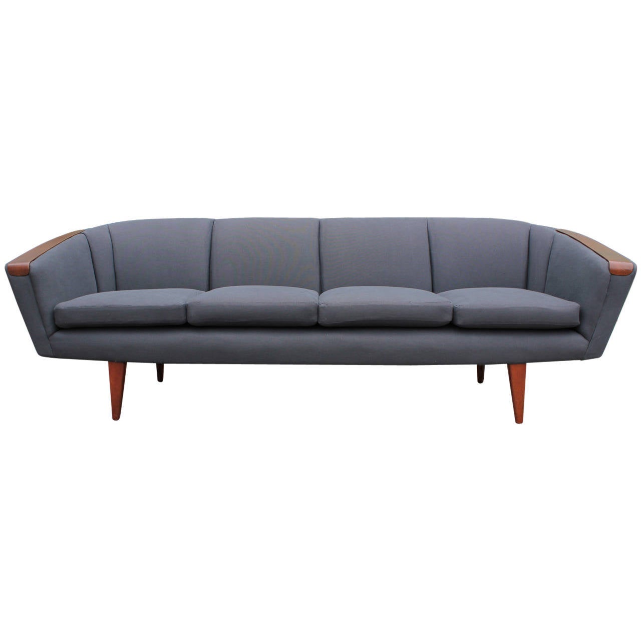 Beautiful Norwegian Sofa with Teak Arms at 1stDibs norwegian teak