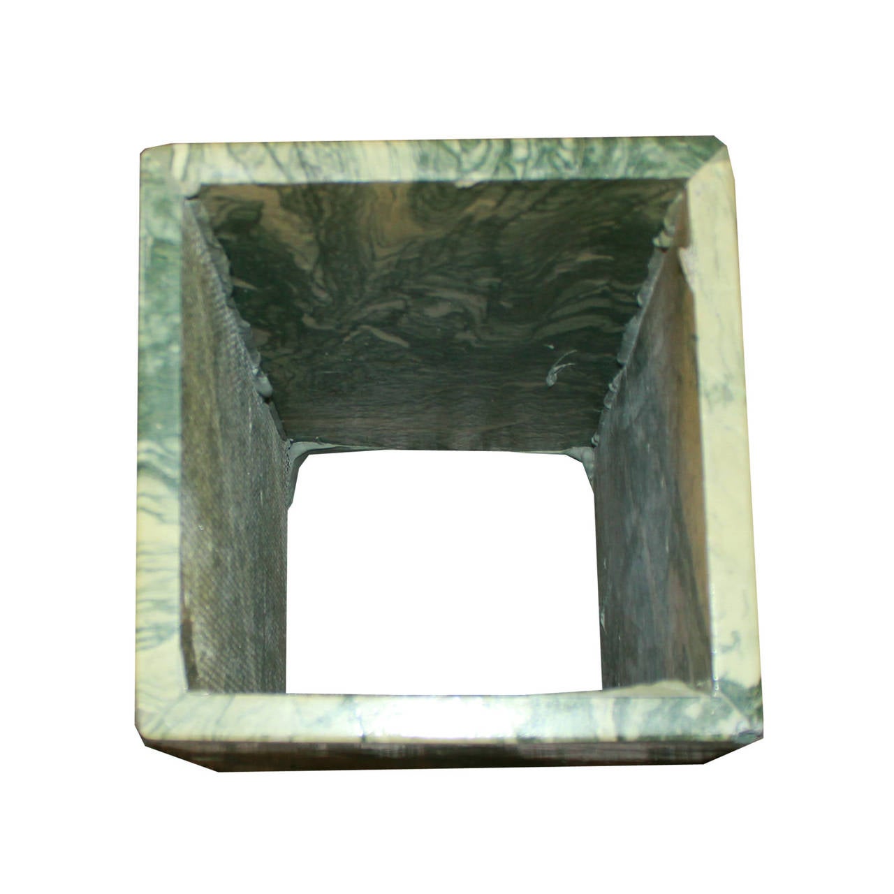 Stunning Green and White Marble Side Table 3