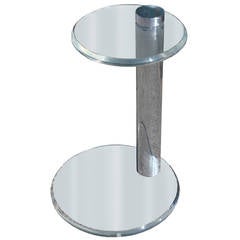 Unique Chrome and Lucite Side Table