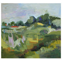 Lively Abstract Landscape by Tinka Denenberg