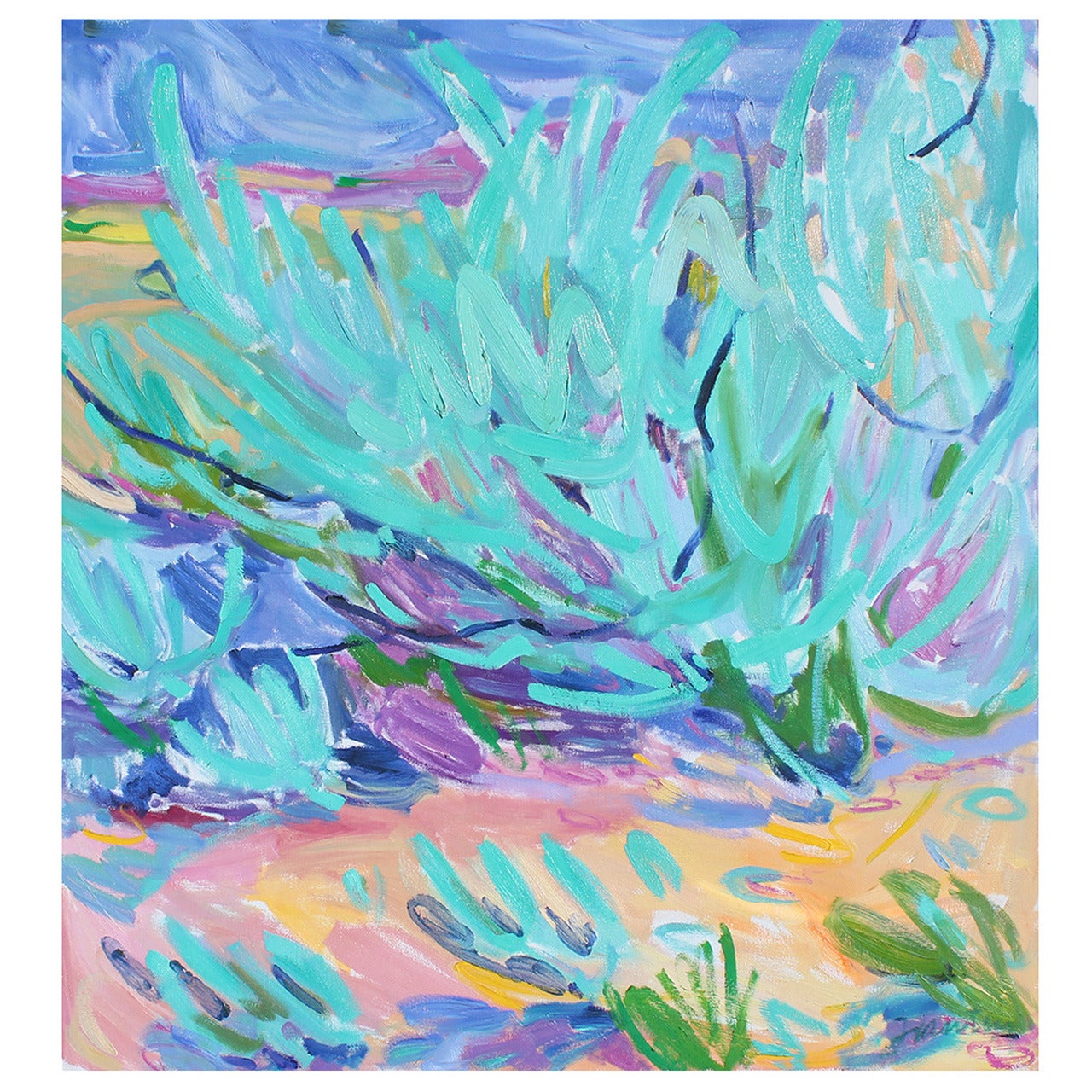 Bold Abstract Landscape Painting by Lillia Frantin