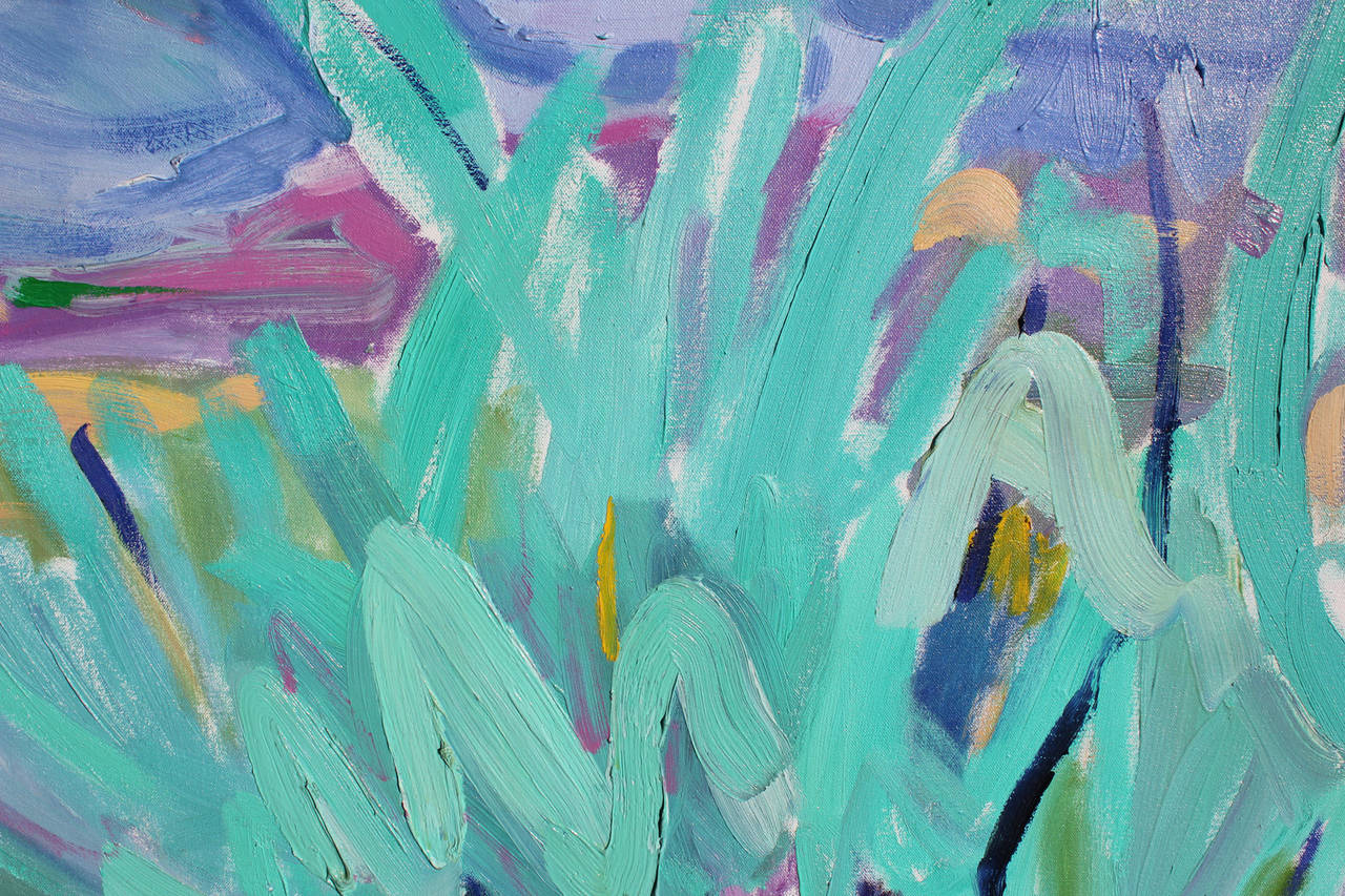 Modern Bold Abstract Landscape Painting by Lillia Frantin